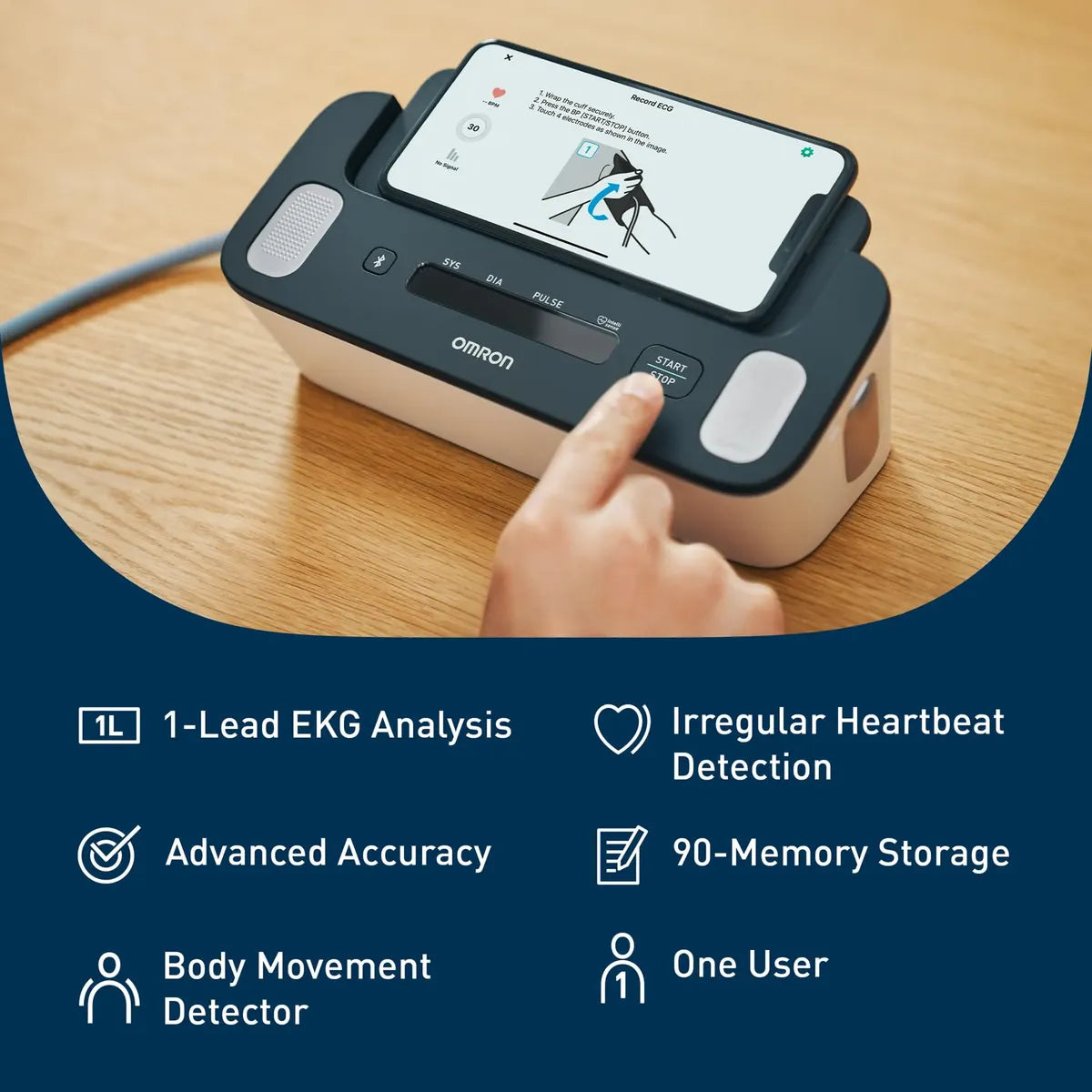 OMRON Complete BP7900 – Monitor de Presión Arterial de Brazo + EKG