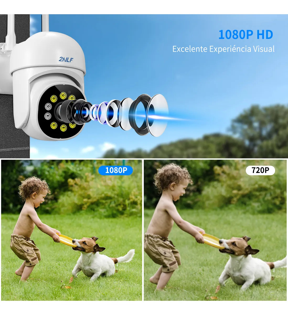 Atsg® 5g Cámara De Vigilancia Impermeable Al Aire Libre 12 Leds