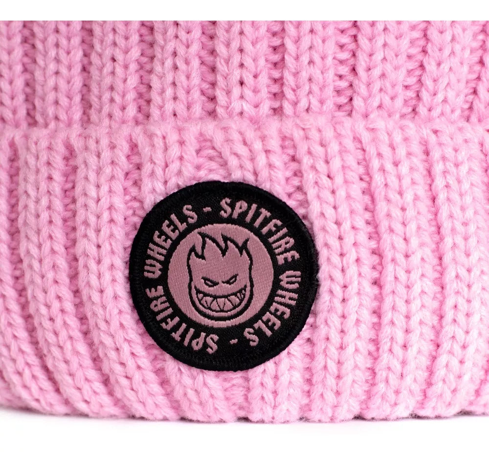 Gorro Beanie De Lana Spitfire Pompom Pink Rose