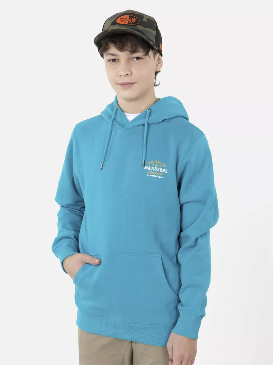 Poleron R.y.l. Surf Juvenil Azul Petróleo Maui And Sons