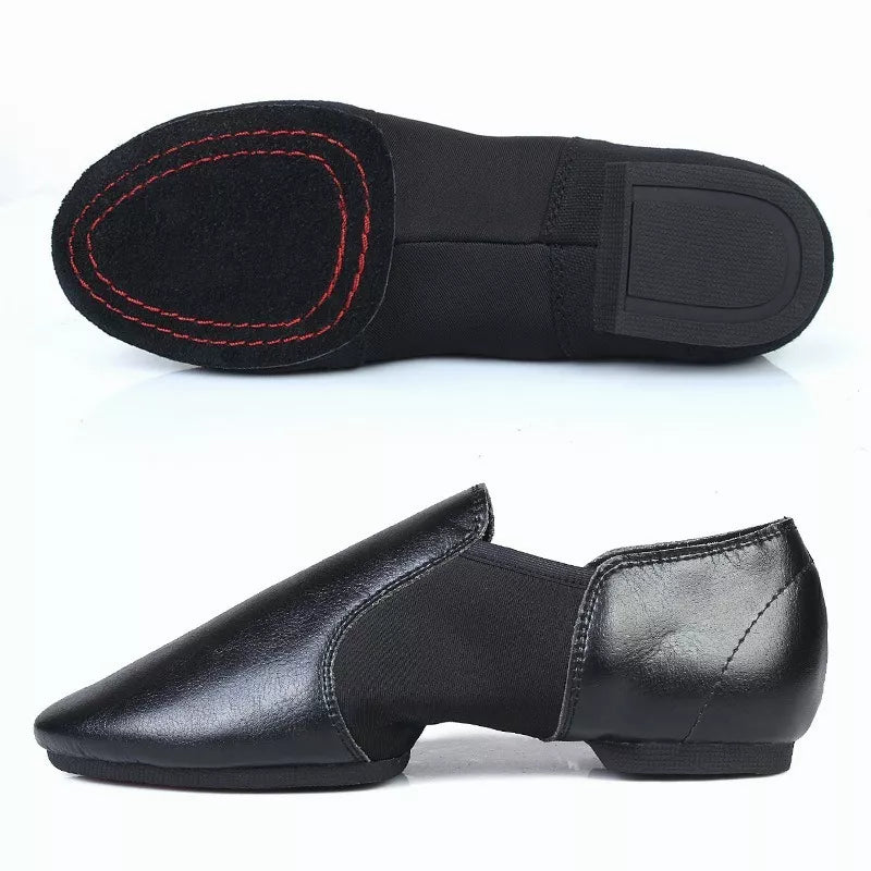 Zapato Cuero Con Strech Sin Cordones Para Jazz,ballet,yoga