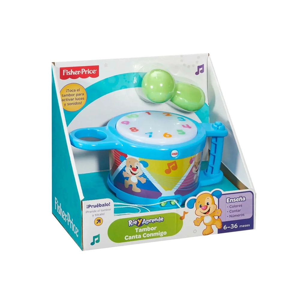 Fisher-Price Tambor Canta Conmigo Ríe y Aprende DRB23 – Juguete Musical para Bebés