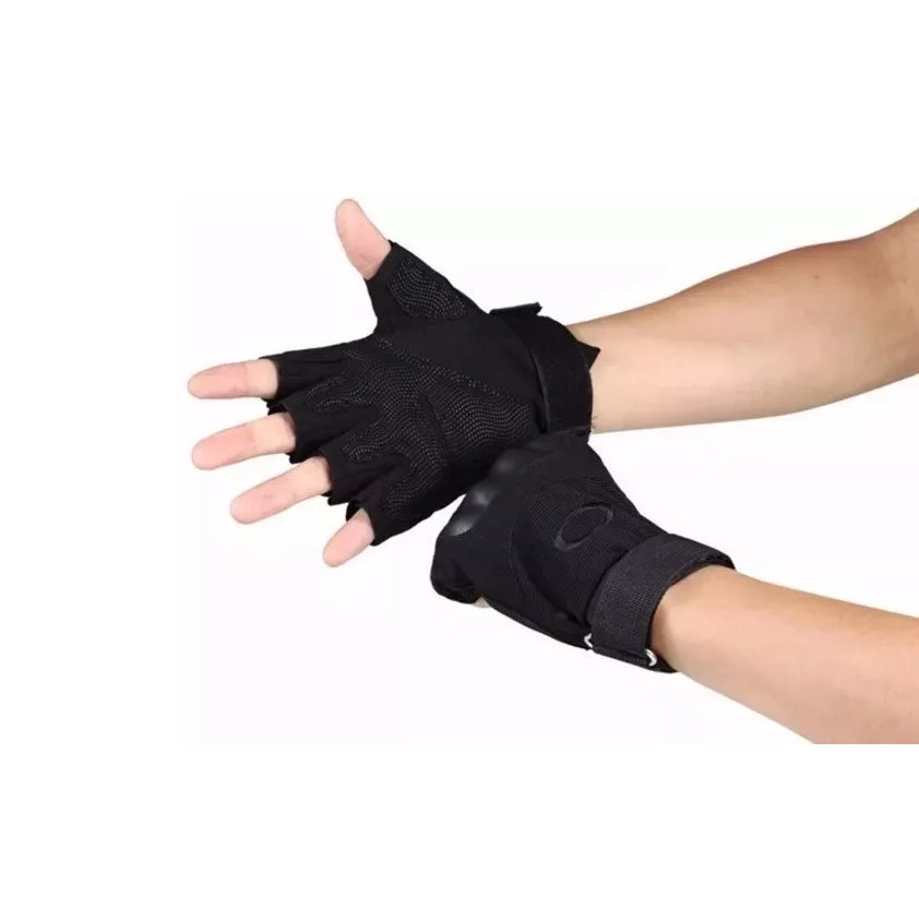 Guantes Tacticos Medio Dedo Airsoft Indumentaria Royal Negros