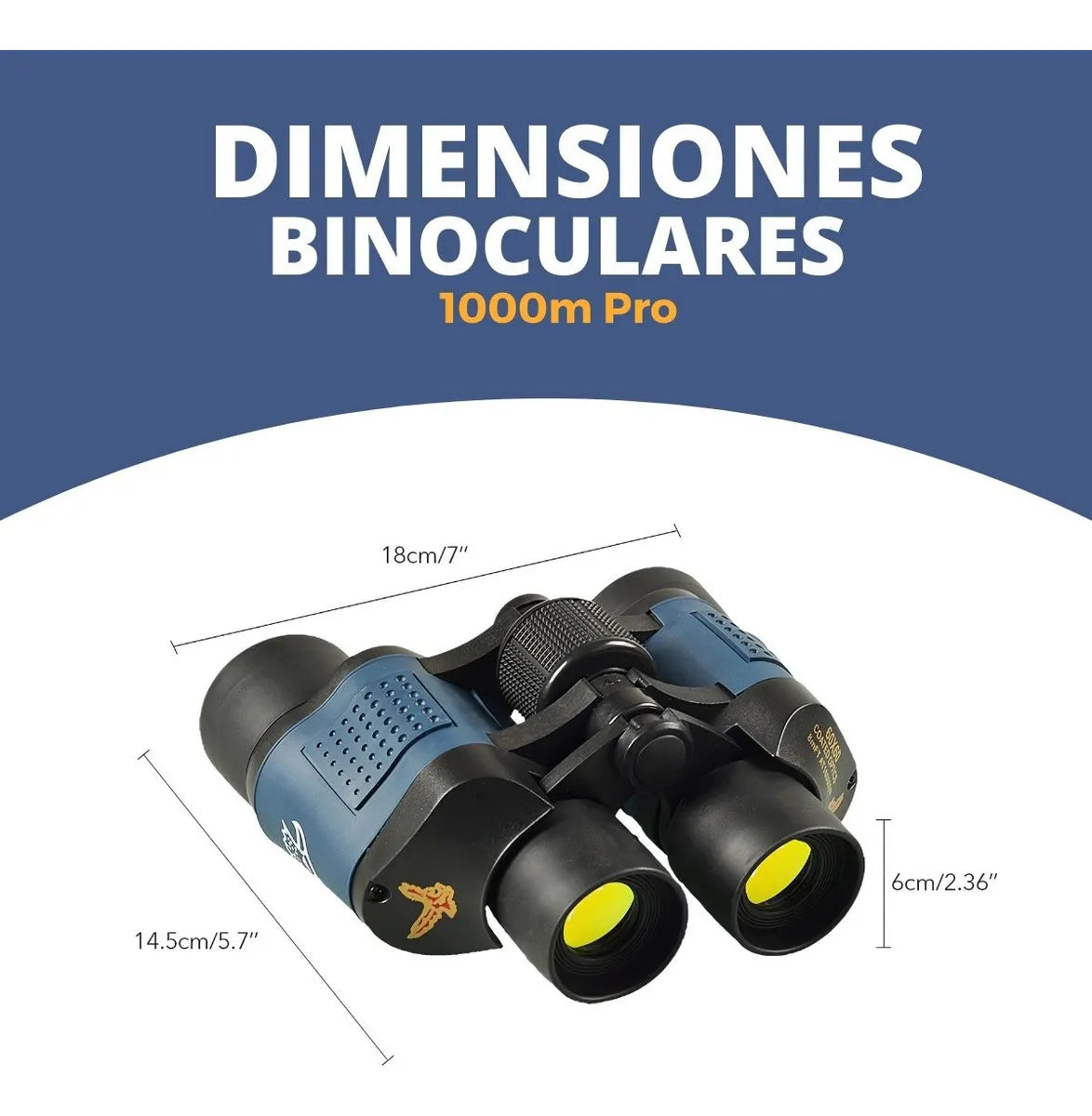 Binoculares Profesionales 60x60 Caza Binocular 1000m Pro Color Azul