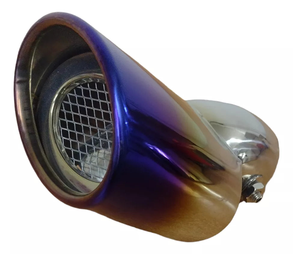 Cola De Escape Curva Punta Ovalada Ionizada