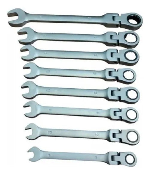 Juego Llaves Punta Corona Con Chicharra Articulada