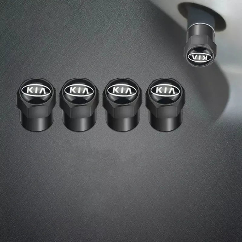 Pack Tapas De Valvula Kia Negras 4 Unidades