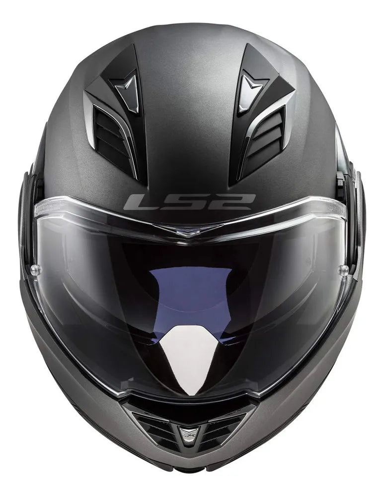 Casco Ls2 Valiant Ii Modular De Titanio Mate, Tamaño XS