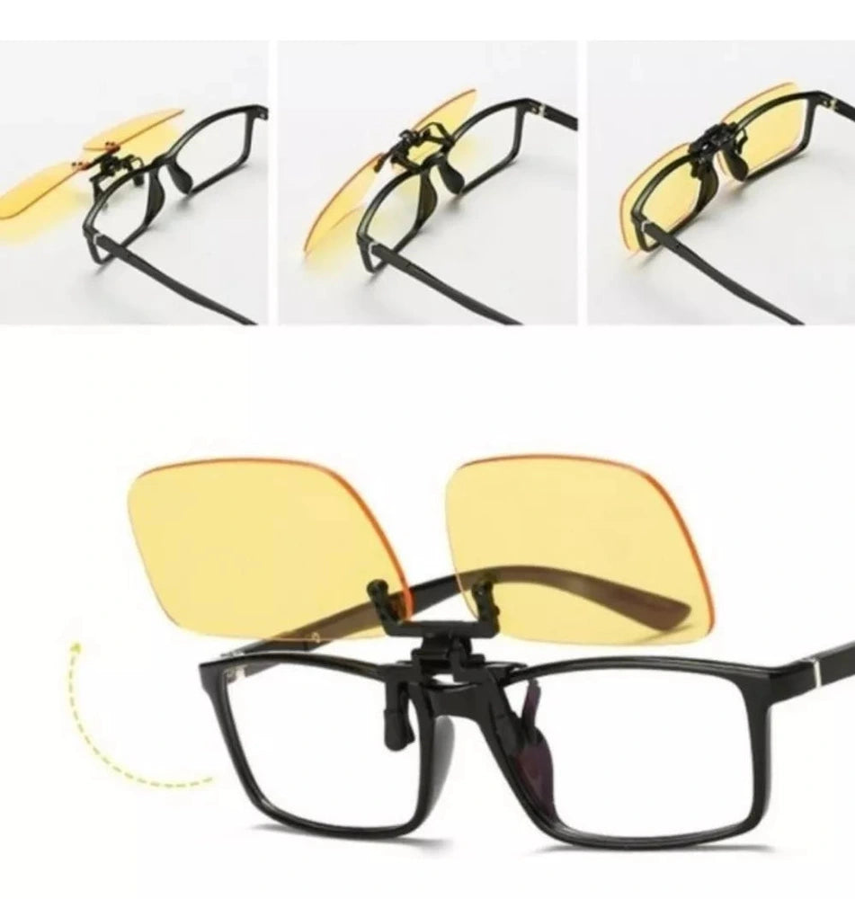 Lentes Sobrepuestos Clip Visión Nocturna, Para Lentes Optico