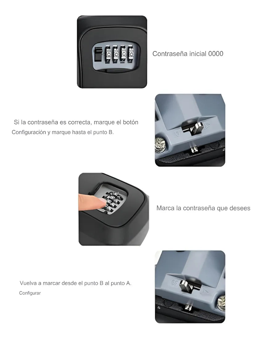 Caja Fuerte Guarda Valores Llaves Con Combinación Exterior