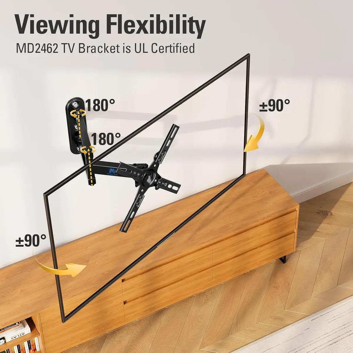 Soporte de Pared Dream para Monitor y TV hasta 106 cm – Negro