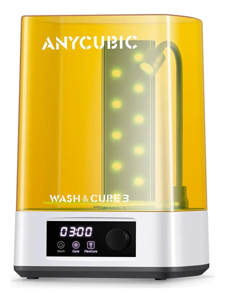 3D Anycubic 3.0 wash & cure color amarillo con tecnología de impresión FDM