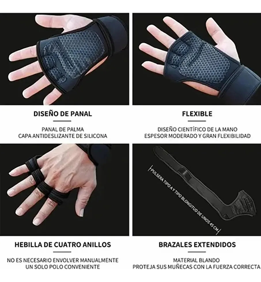 Guantes Para Con Soporte De Muñeca Tacticos Pesas Gimnasio