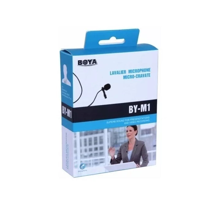 Micrófono Lavalier Solapa Boya By-m1 Para Dslr Nikon Canon
