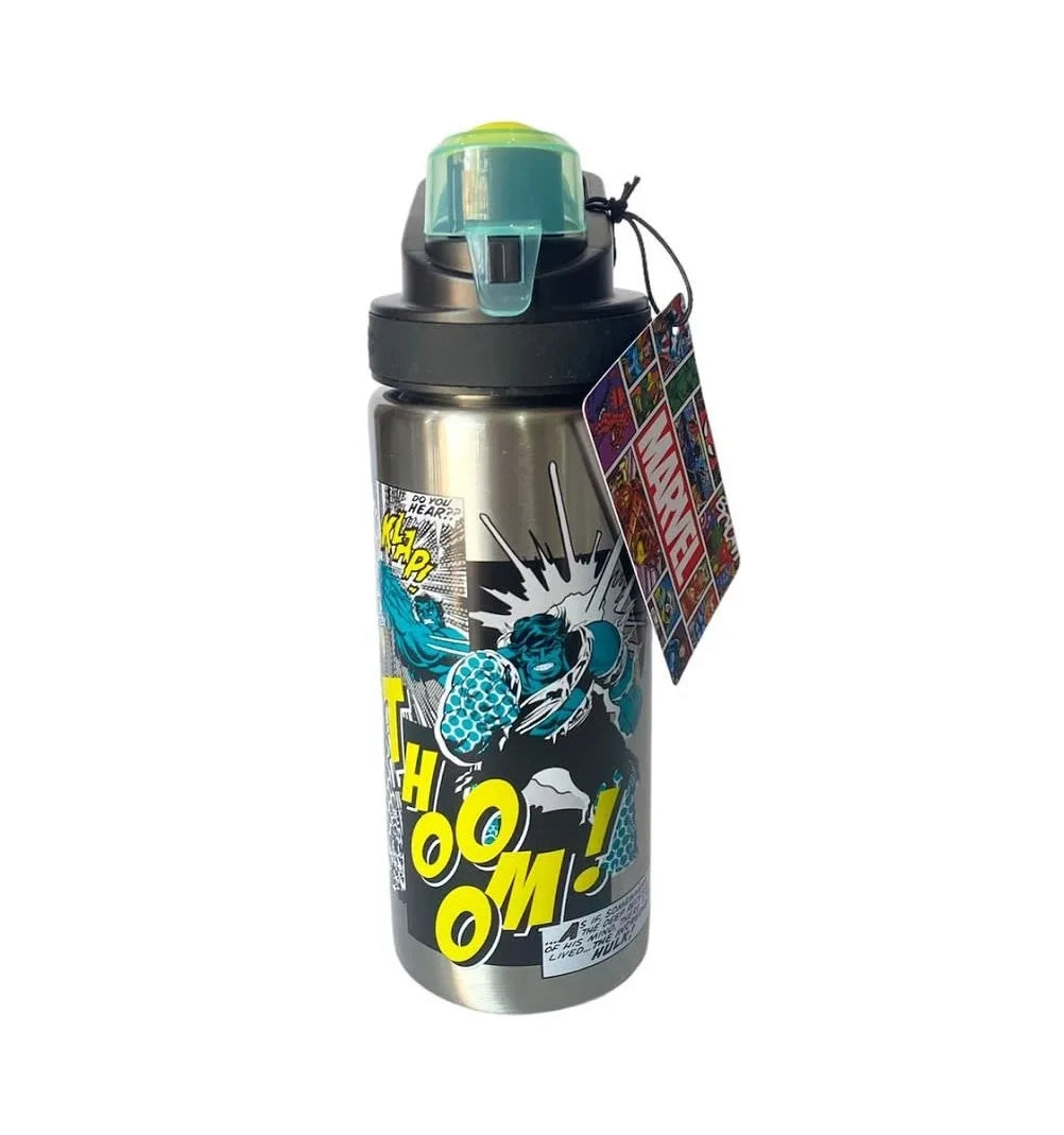 Hulk Marvel - Botella Metálica Con Mango - 600 Ml