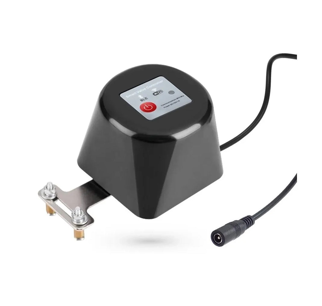 Controlador Apertura Valvula Agua Gas Wifi Tuya Smart Negro