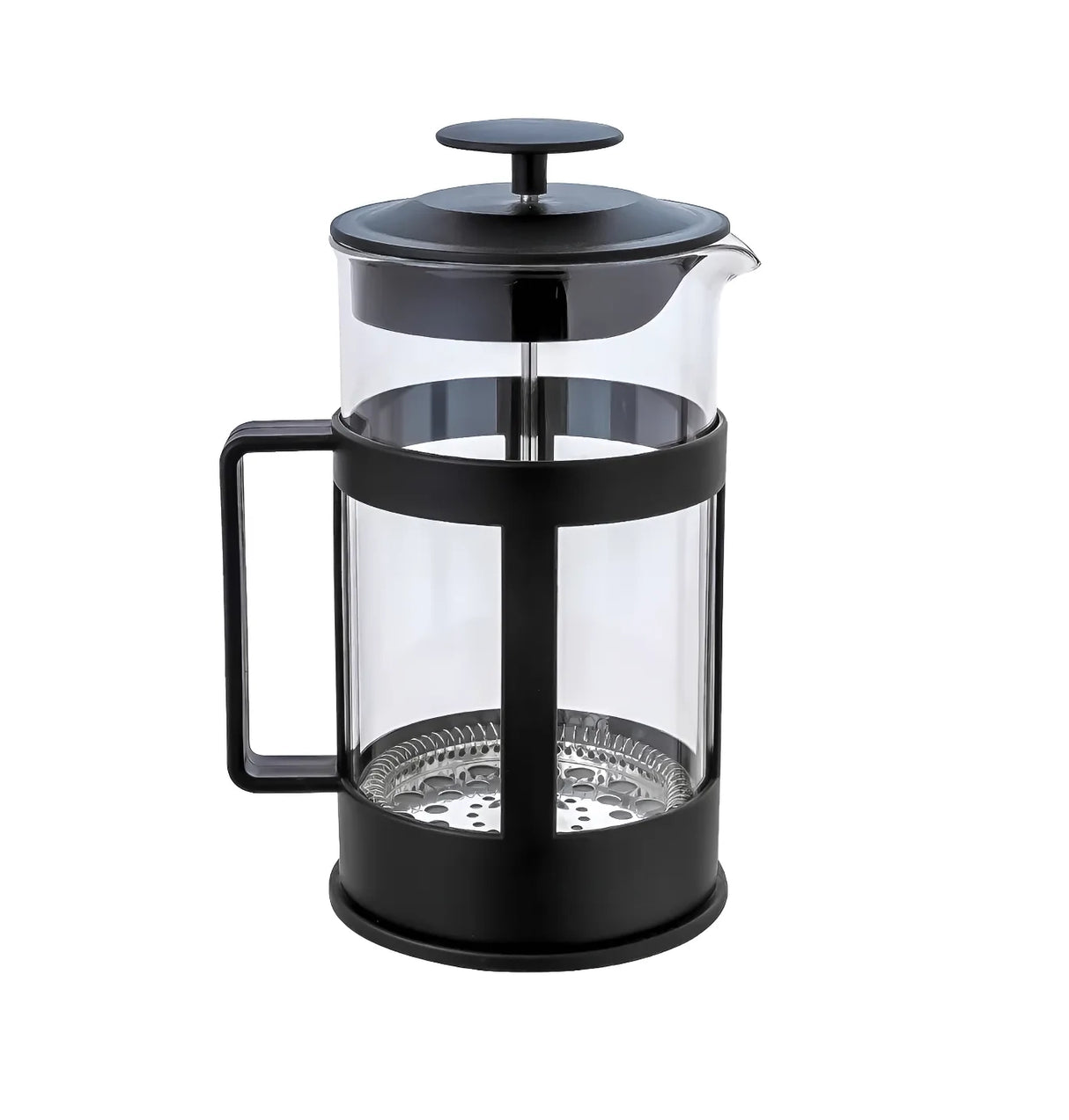 Prensa Francesa Cafetera Manual 600 Ml Glass Cafetiere Color Negro