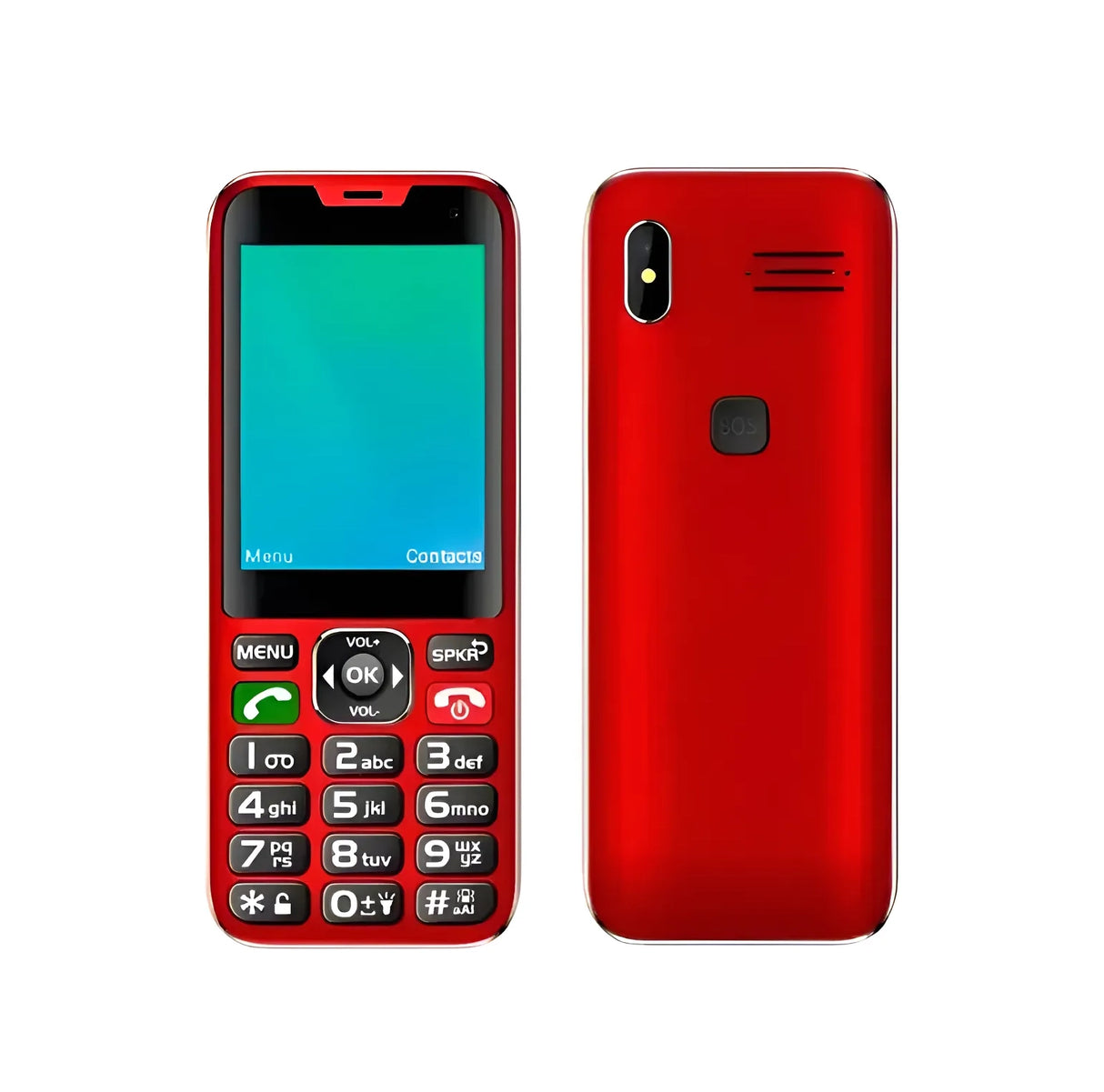 Telefono Celular Senior Tecnolab 4g Adulto Mayor Tl487 Rojo Rojo