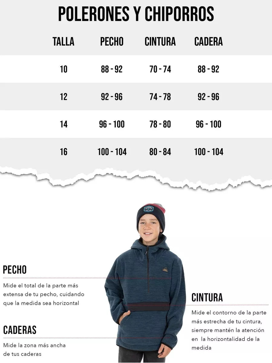 Poleron R.y.l. Surf Juvenil Azul Petróleo Maui And Sons