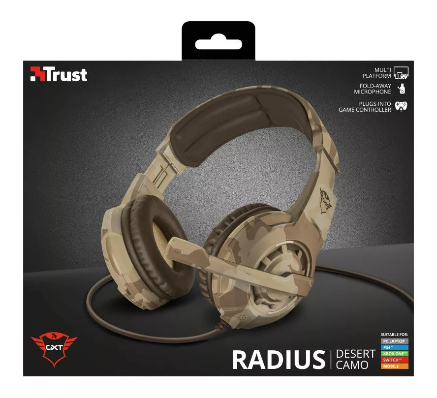Auriculares Gamer Trust Gxt Radius Gxt 310 Desert Camo