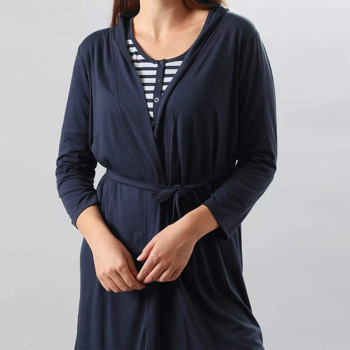 Bata Poliviscosa Flores Maternal Mujer