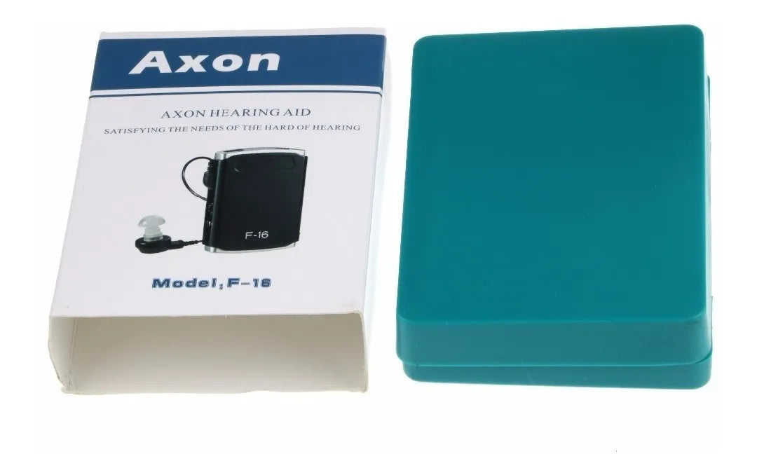 Audifonos Amplificador Sonido Sordera Bolsillo Axon F-16 Negro