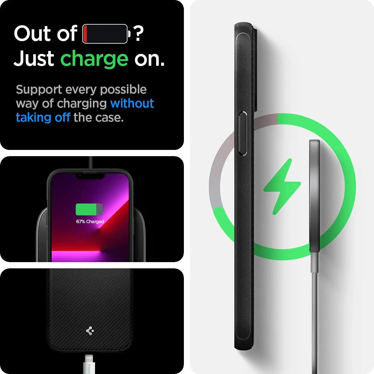 Funda De Teléfono Spigen Mag Armor Magfit Para iPhone 13 Pro