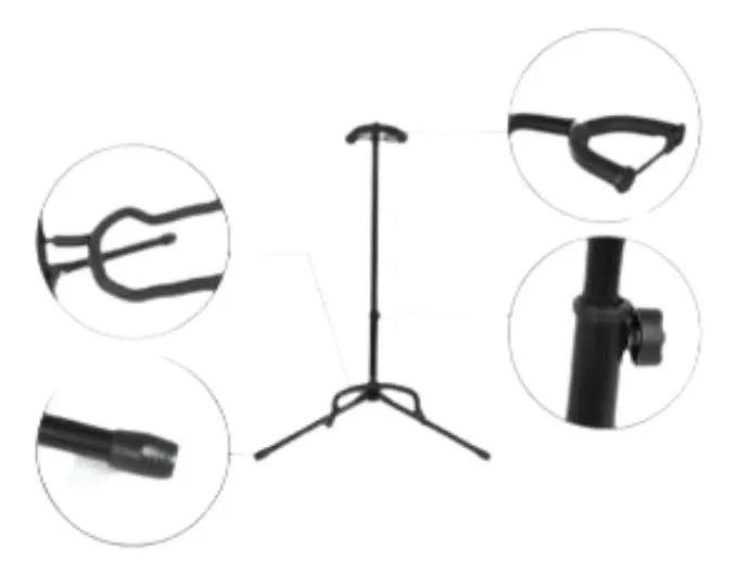 Atril Soporte Para Guitarra O Bajo / Rrstore Color Negro