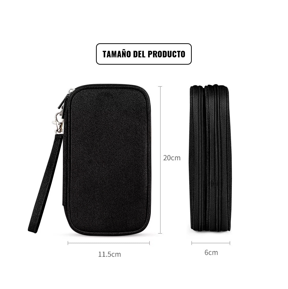 Estuche Organizador De Cables Cargador Audífonos Bolso Viaje