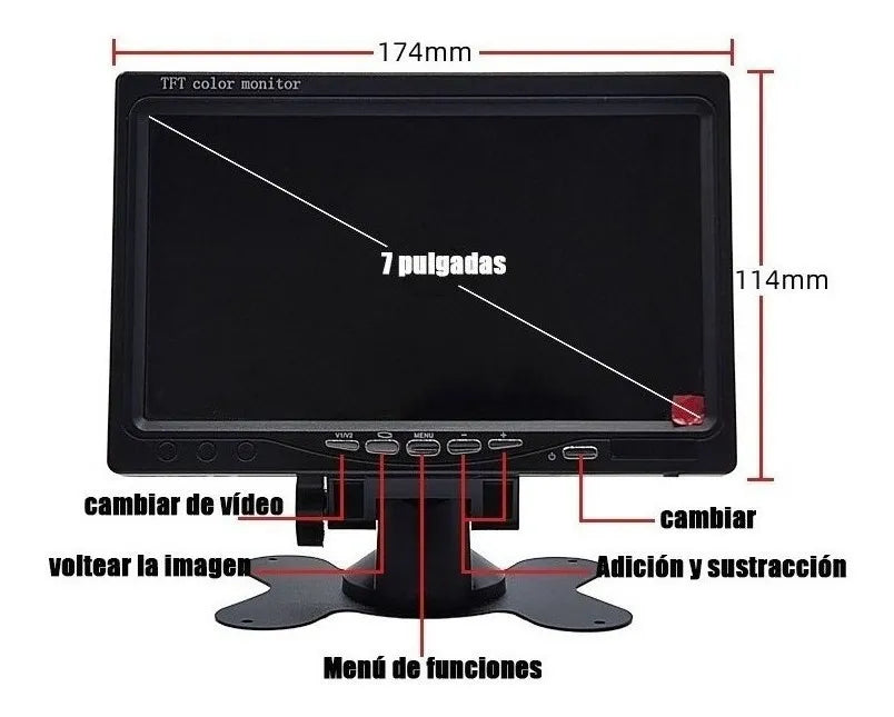 Mini Pantalla Tv Monitor Hd De 7 Pulgadas pantallas de coche portátil