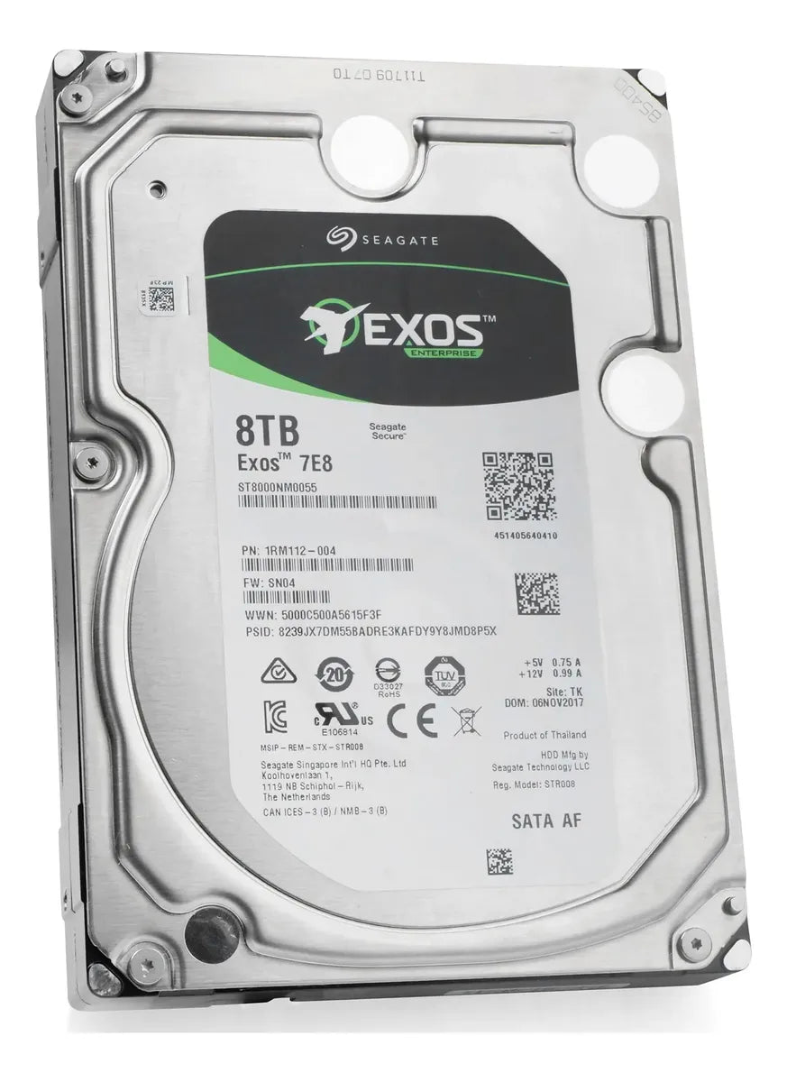 Disco Duro Seagate Exos 7E8 8TB Enterprise 3.5" SATA 6Gb/s 7200 RPM | Open Box