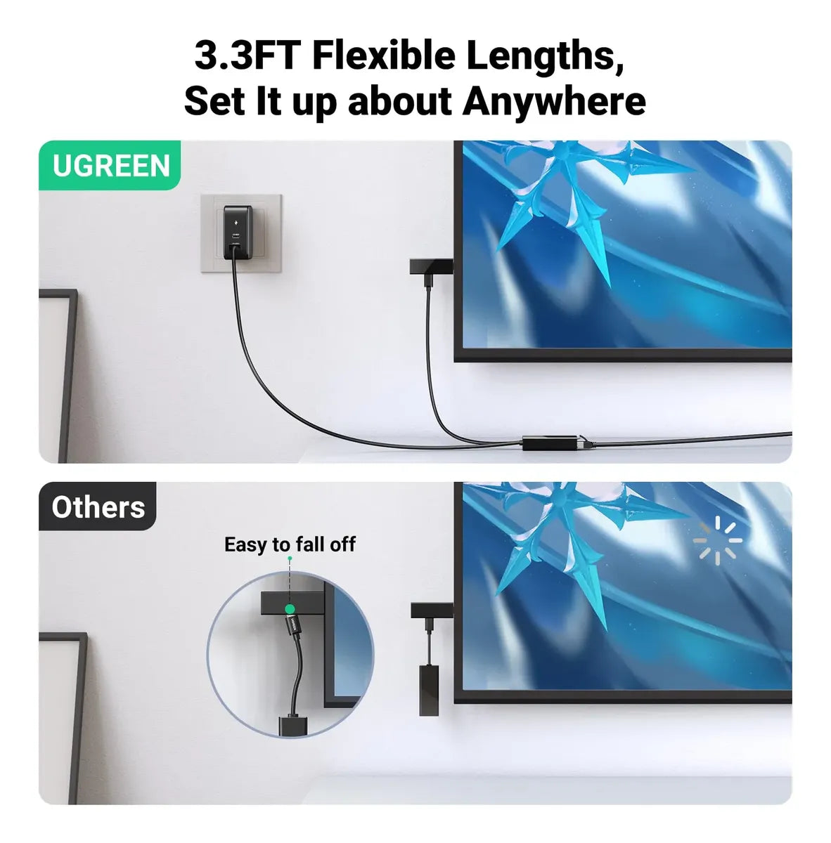 Adaptador Ethernet UGREEN Micro USB a RJ45 | Con Cable OTG y Alimentación USB
