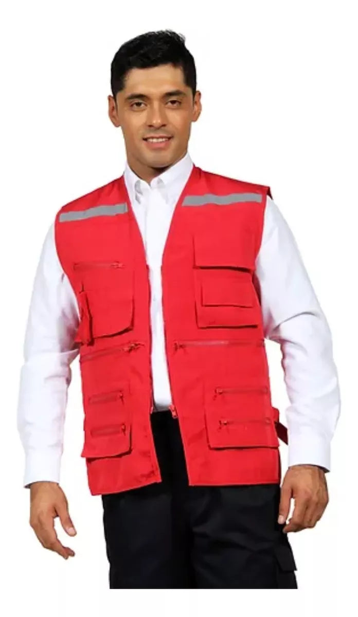 Chaleco Geólogo Poplin Con Reflectantes