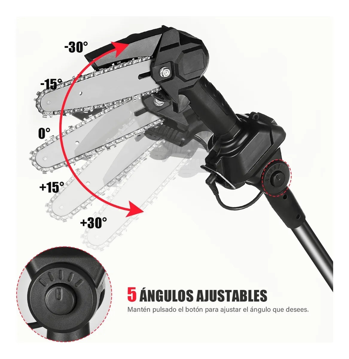 Minisierra Pértiga Ajustable 2 En 1 / 2,25 M + 2 Baterías