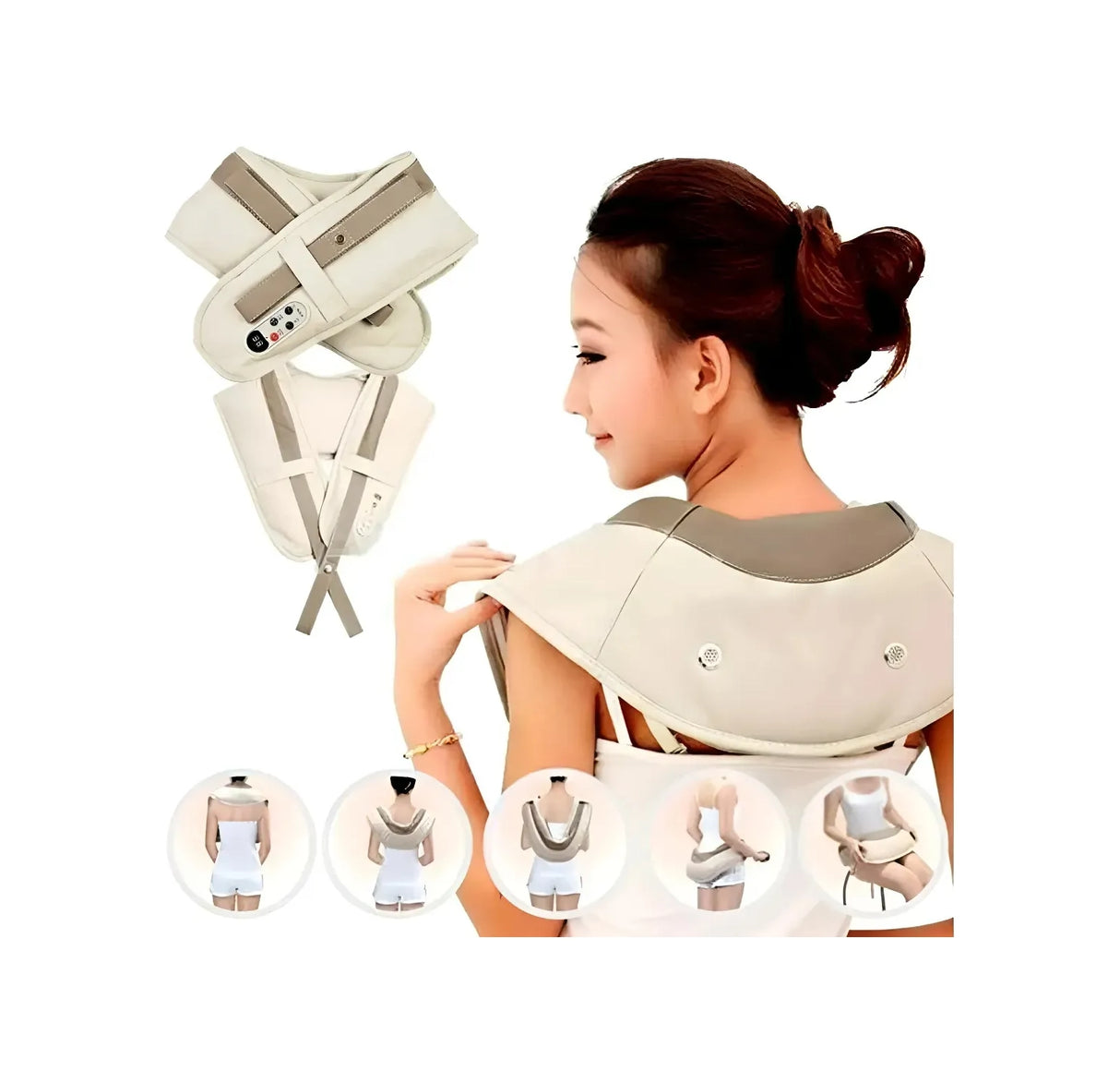 Masajeador Eléctrico Cervical Cuello Hombros Espalda Cuerpo Variados