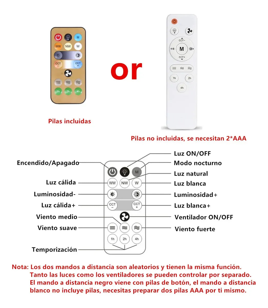 Lampara Ventilador De Techo Led 40w Con Control Remoto
