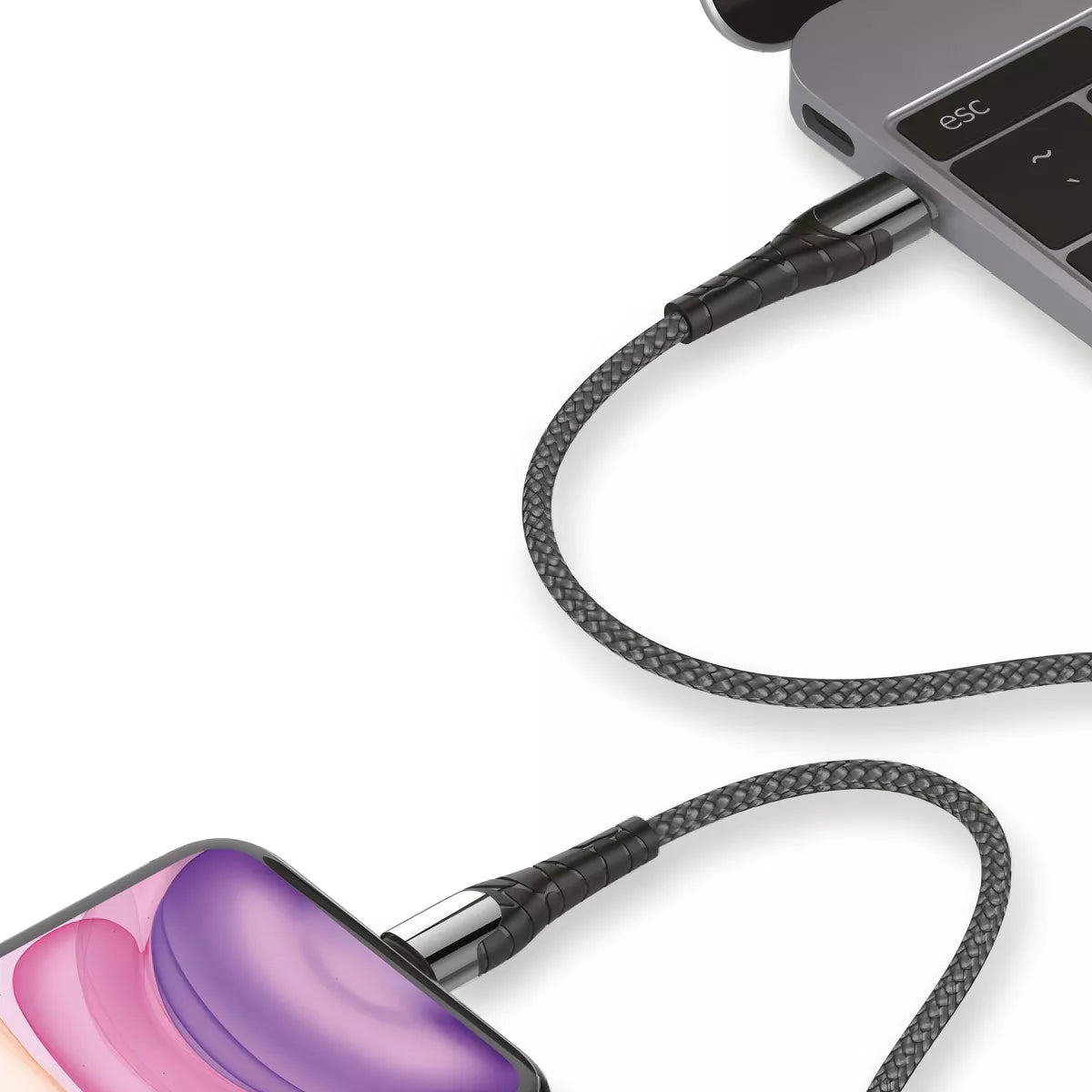 Cable Carga Usb C Para Lightning No Mfi Pd 30w 1 M - Cofolk Color Negro