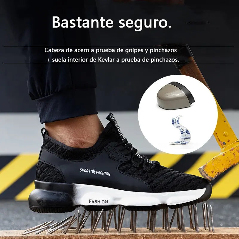 Zapatillas de Seguridad Industriales Air Cushion | Puntera de Acero | Antipinchazos |