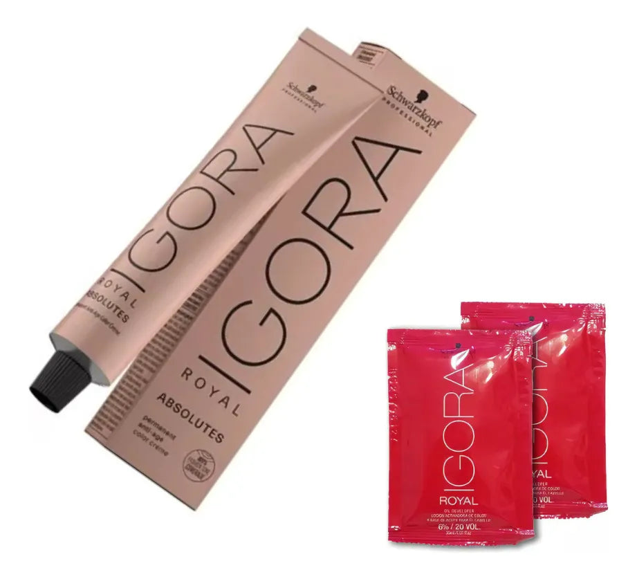 Kit Tintura Schwarzkopf Professional Igora royal Absolutes tono 5-50 para cabello