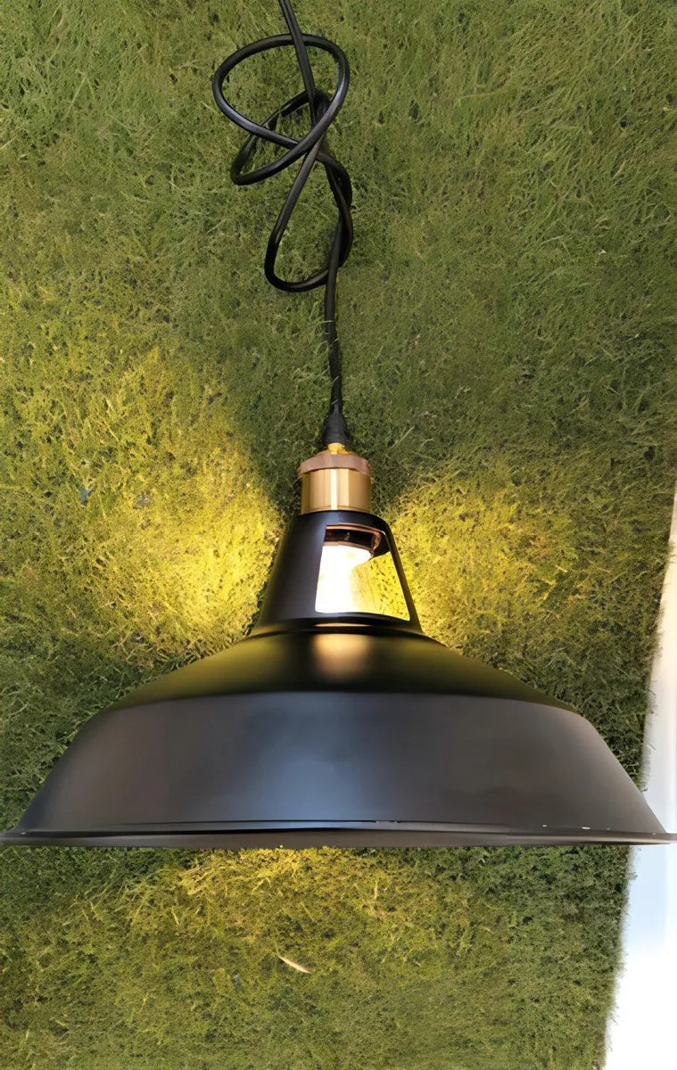 Lampara Colgante Aluminio E27 30 Cm Color Negro