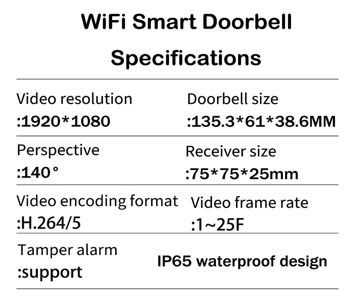 Timbre Inalámbrico Inteligente Con Cámara Wifi Impermeable