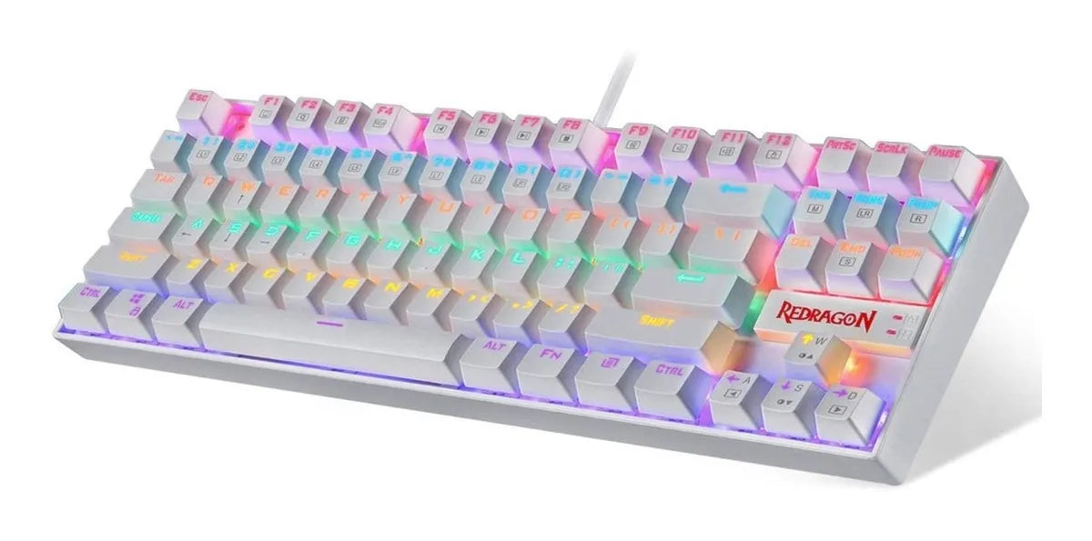 Teclado Gamer Redragon Kumara K552 Rainbow Blanco Red Esp Español Latinoamérica