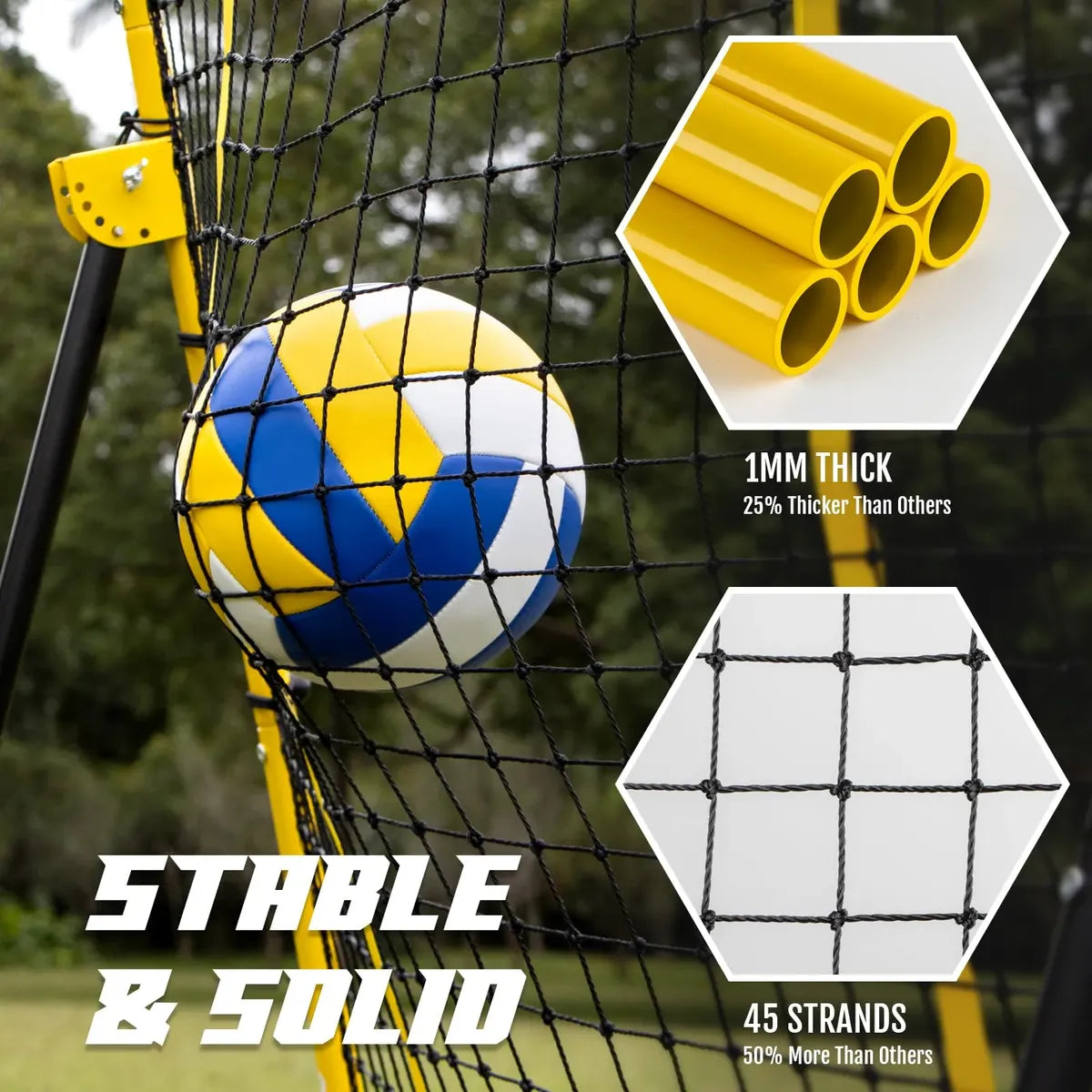 Red Rebounder de Voleibol Newbyinn 7 x 4 Pies