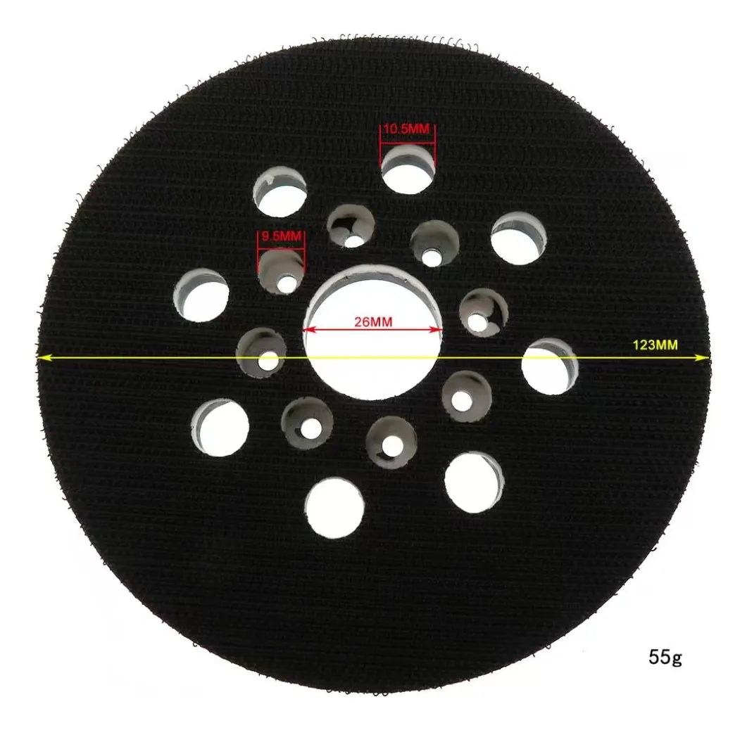 2 Plato Base Lijadora Velcro Compatible Para Bosch Gex125 Negro