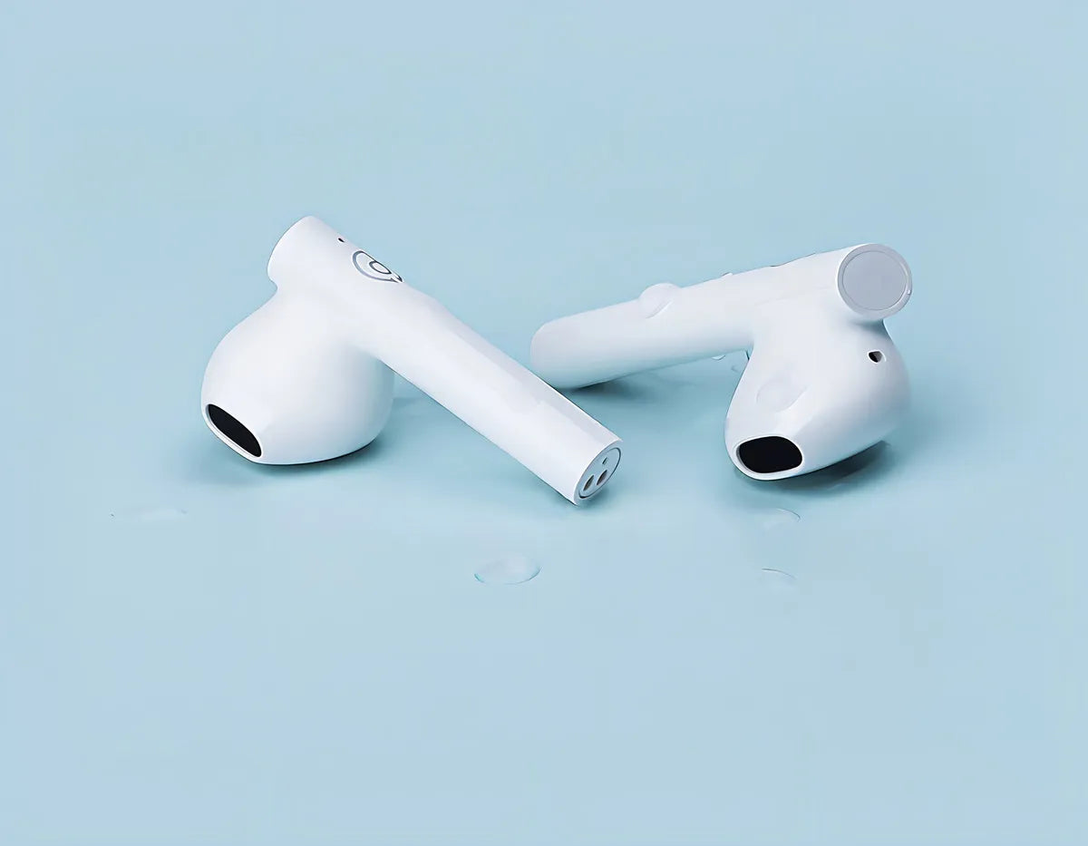 Auricular in-ear gamer inalámbrico Haylou T Series MoriPods blanco con luz LED