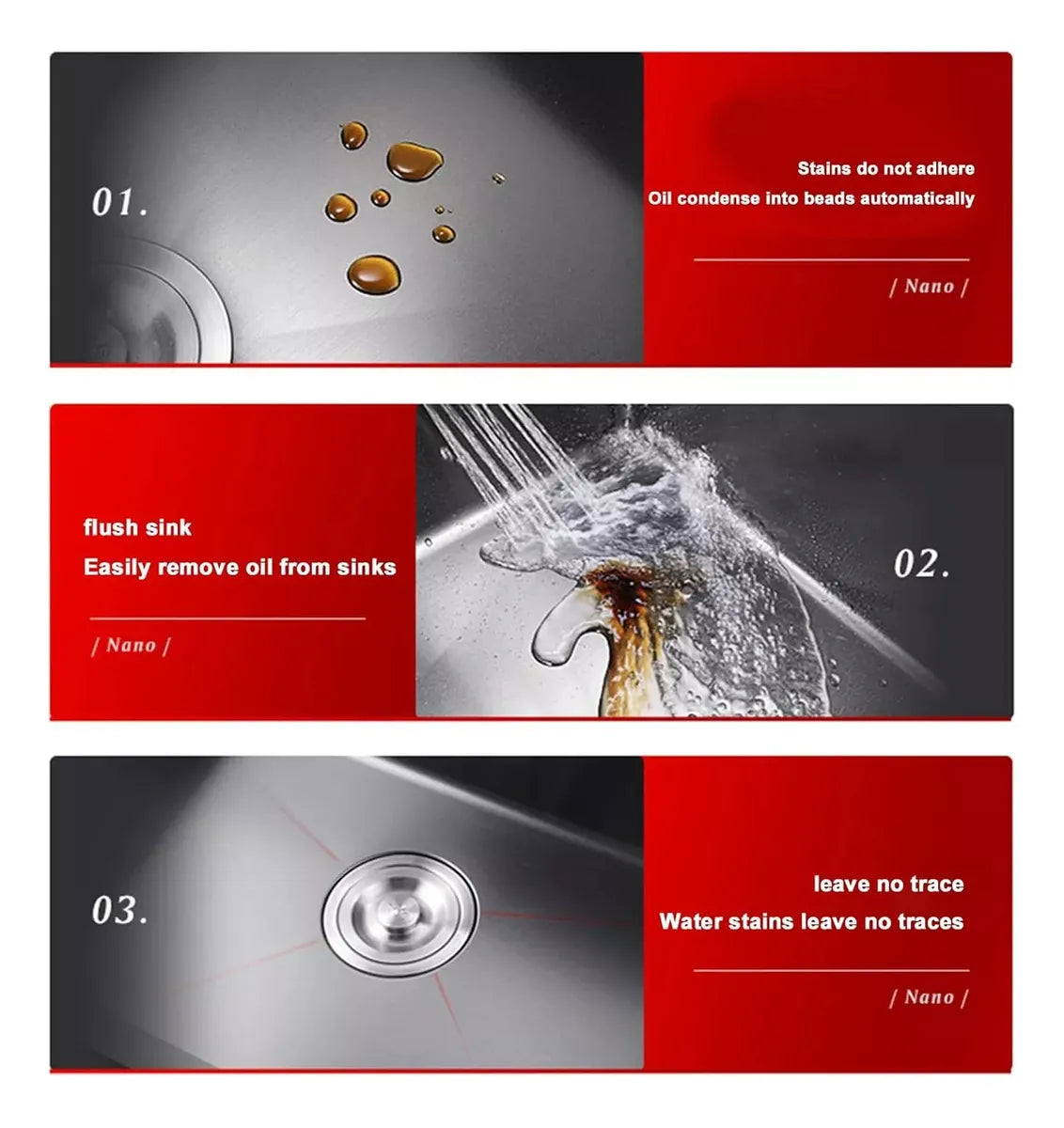 Fregadero De Cocina 75x45cm Acero Inoxidable Lavavajillas