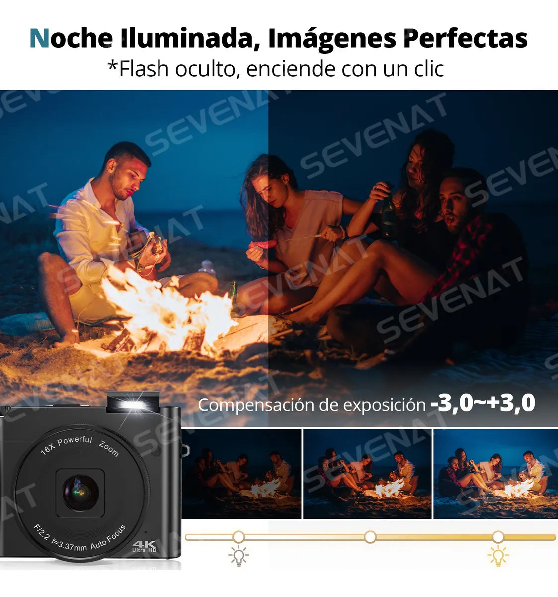 Vídeo Cámara Digital 4k 64mp Flash Autofocus Cargador Sefies