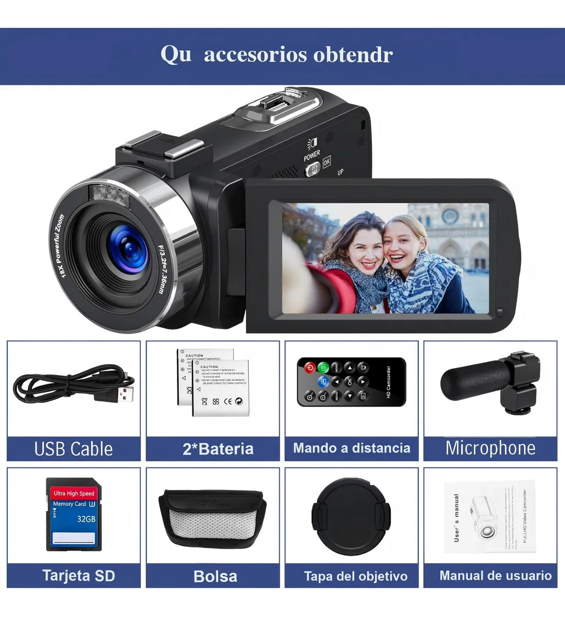 Camara De Video Videocamara 4k 80mp Ir Visión Nocturna