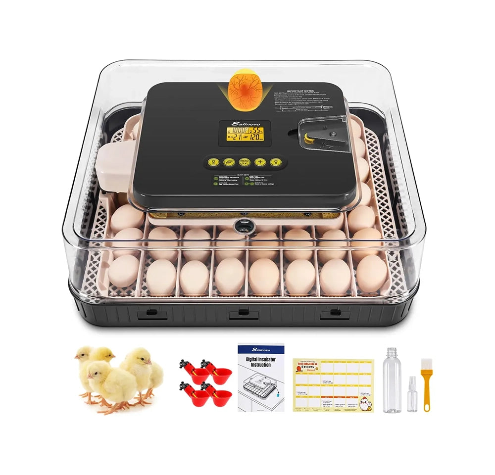 Incubadora Automática Sailnovo para 56 Huevos con Volteo Automático 120V