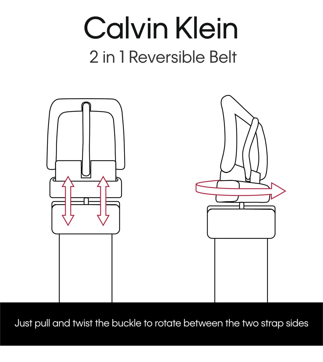 Cinturón Calvin Klein Con Hebilla Reversible Con Monograma CK
